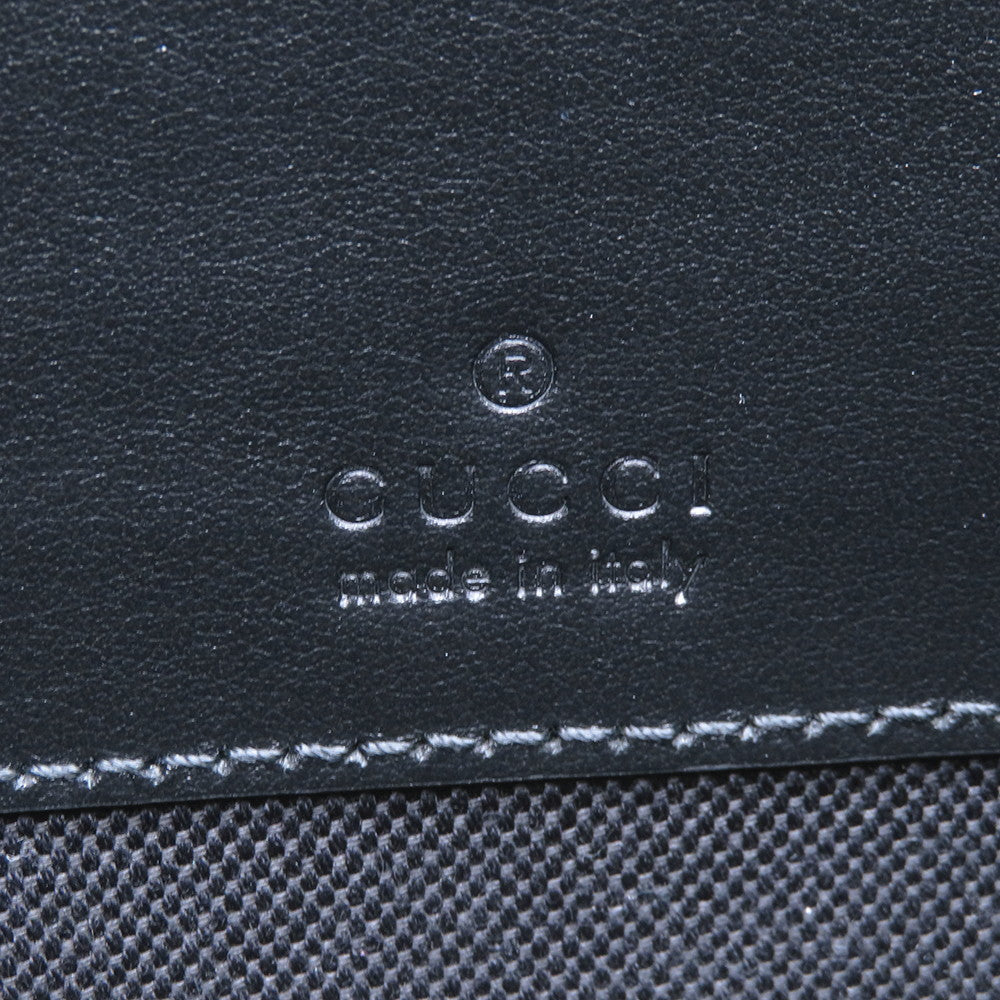 GUCCI GGBlack Shoulder Bag Black822072 FADJA GG Supreme Leather