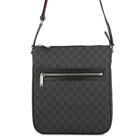 GUCCI GGBlack Shoulder Bag Black792081 FADJA GG Supreme Leather