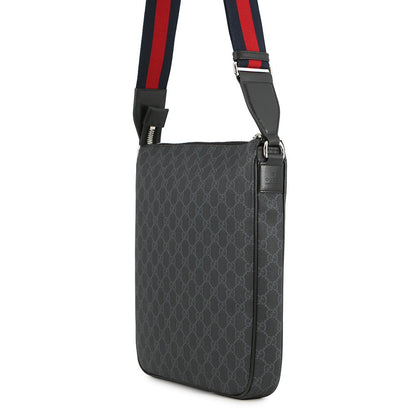 GUCCI GGBlack Shoulder Bag Black792081 FADJA GG Supreme Leather