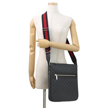 GUCCI GGBlack Shoulder Bag Black792081 FADJA GG Supreme Leather