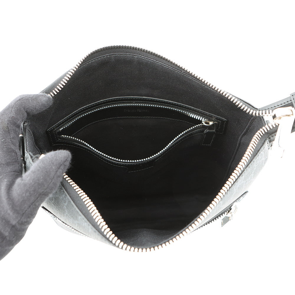 GUCCI GGBlack Shoulder Bag Black792081 FADJA GG Supreme Leather
