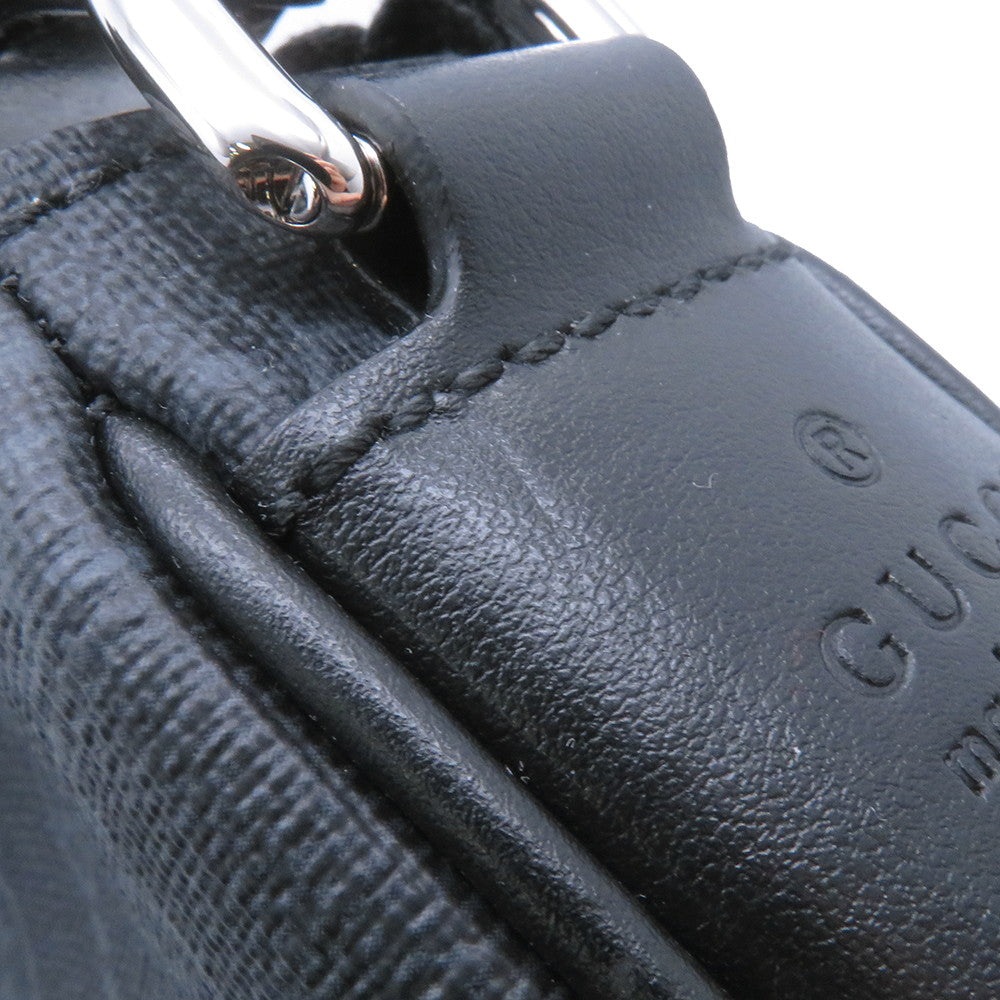 GUCCI GGBlack Shoulder Bag Black792081 FADJA GG Supreme Leather