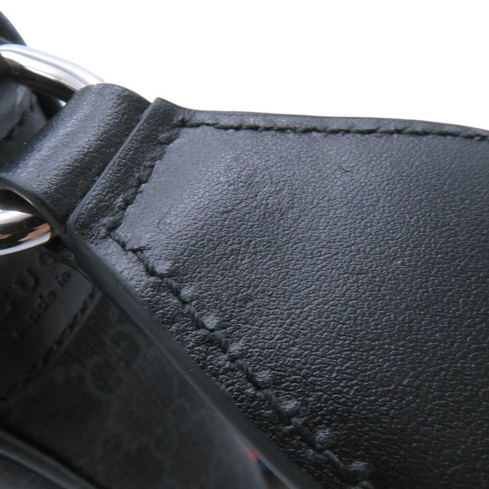 GUCCI GGBlack Shoulder Bag Black792081 FADJA GG Supreme Leather