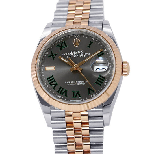 ROLEX Datejust W36mm Stainless Steel K18PG Slate Dial126231