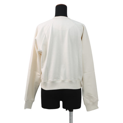 HERMES Raglan Sleeve Knitted Fabric "Della Cavalleria" Embroidery Size 38 Blanc CasseH5H4626DE9134 Silk68% Cotton32%