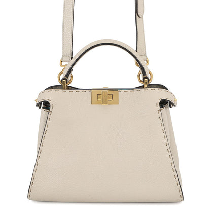FENDI Peekaboo Iconic Essential Beige8BN302 Leather