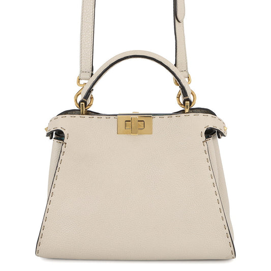 FENDI Peekaboo Iconic Essential Beige8BN302 Leather