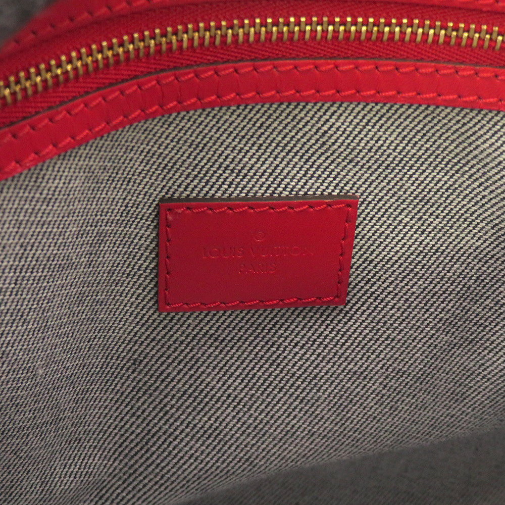 LOUIS VUITTON Speedy Bandouliere Blue/RedM45041 Monogram Denim Size 30