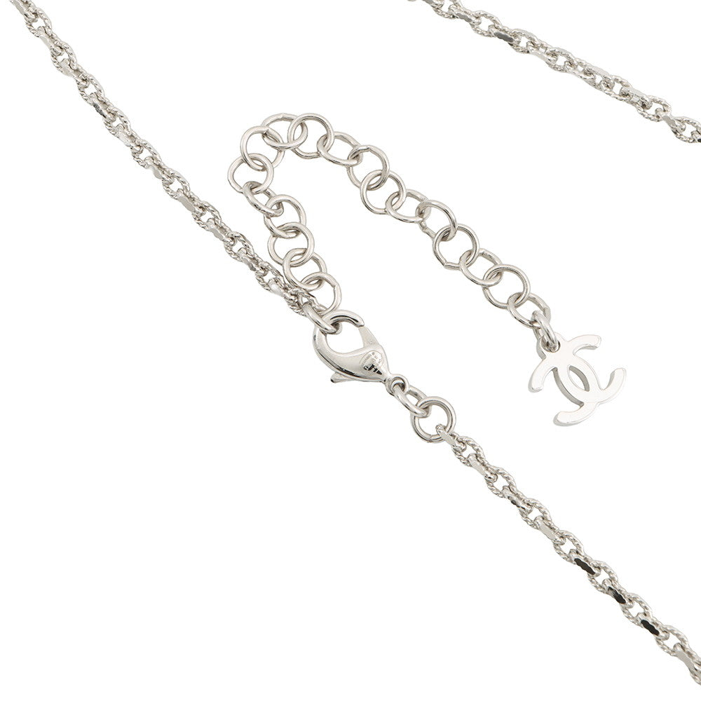 CHANEL CC Logo Faux Pearl Rhinestone NecklaceABF722 Metal Faux Pearl Rhinestone