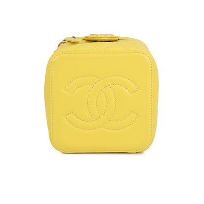 CHANEL Matelasse Vanity ChainShoulder Bag YellowAS3228 Lambskin
