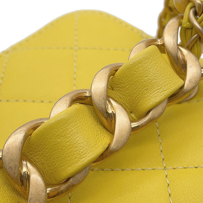 CHANEL Matelasse Vanity ChainShoulder Bag YellowAS3228 Lambskin
