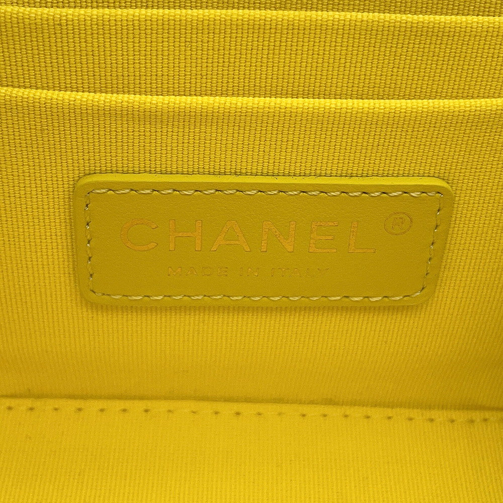 CHANEL Matelasse Vanity ChainShoulder Bag YellowAS3228 Lambskin