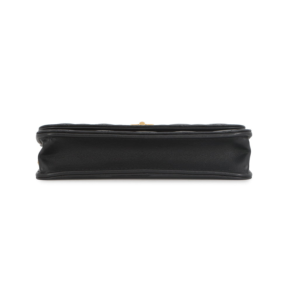 CHANEL Matelasse 2.55 Chain Wallet BlackAP3169 Aged Calf Leather