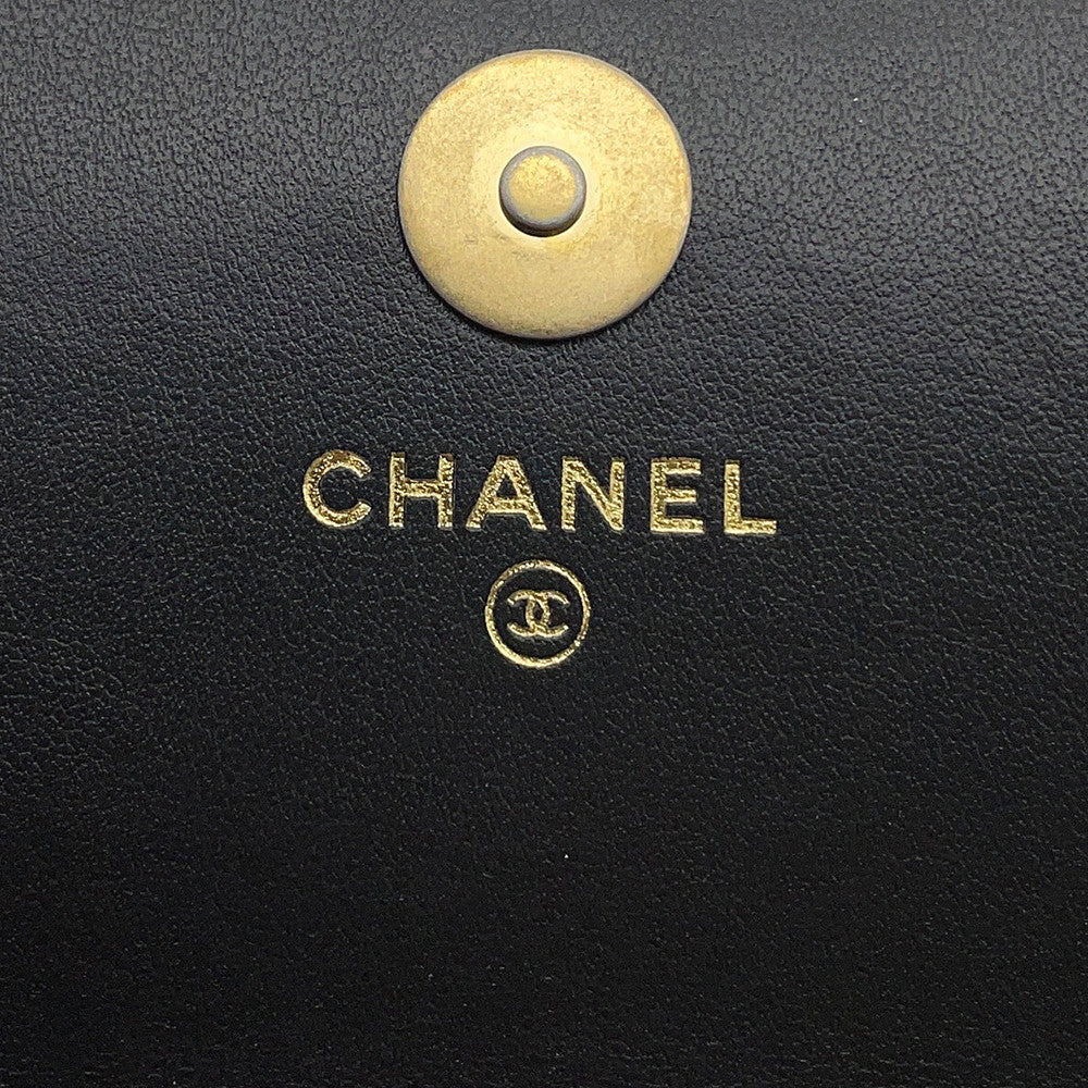 CHANEL Matelasse 2.55 Chain Wallet BlackAP3169 Aged Calf Leather