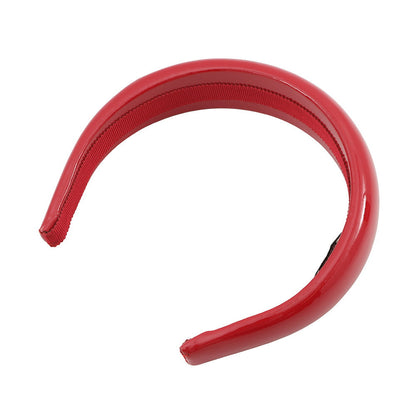 MIUMIU logo headband Red5IH025 Patent Leather