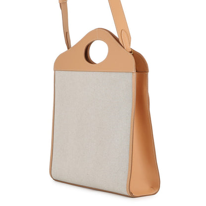 BURBERRY Pocket bag Beige/Warm Sand8039070 Canvas Leather Size Medium