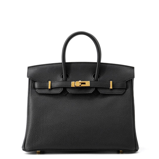 HERMES Birkin Black Togo Leather Size 25