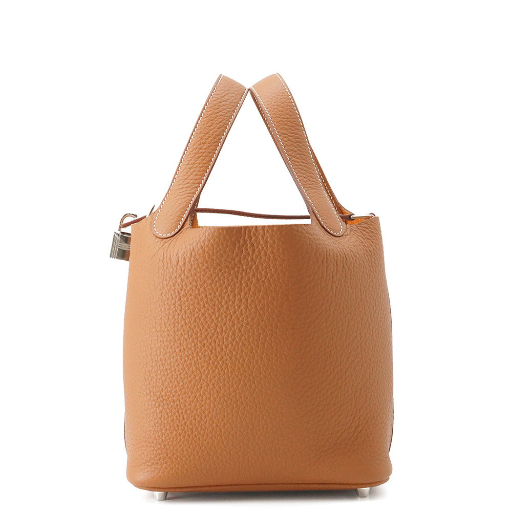 HERMES Picotin Lock Gold Taurillon Clemence Size PM