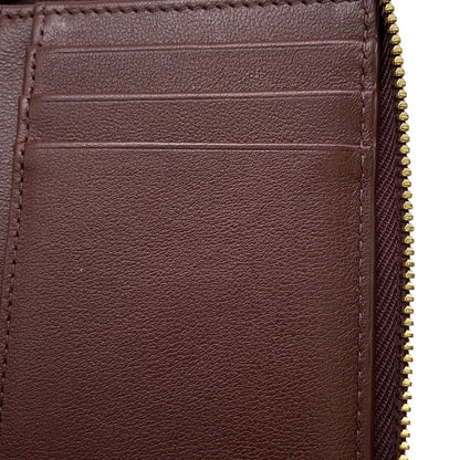 CHANEL CC Logo Round Zip Compact Wallet BrownAP4918 Grained Goatskin Leather