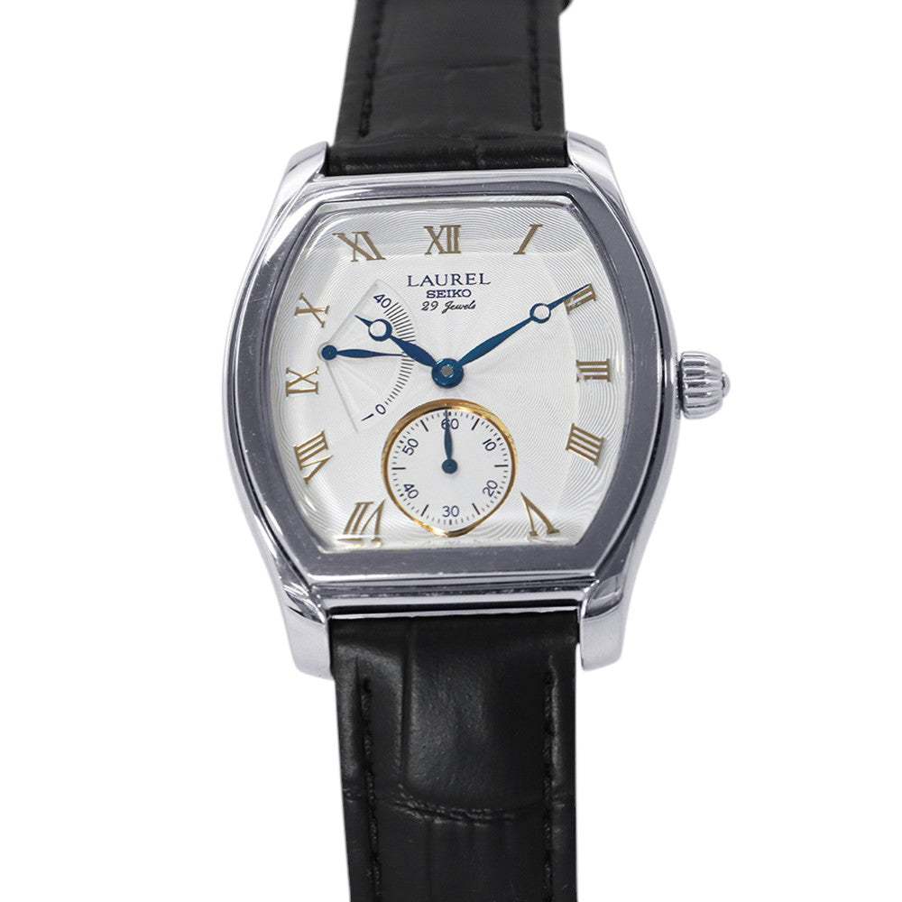 SEIKO Laurel Power Reserve H42mm×W34mm Stainless Steel Leather White Dial4S29-5000