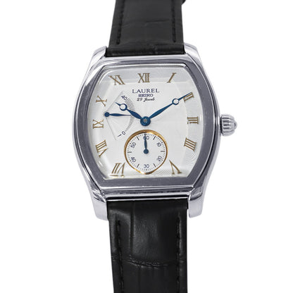 SEIKO Laurel Power Reserve H42mm×W34mm Stainless Steel Leather White Dial4S29-5000