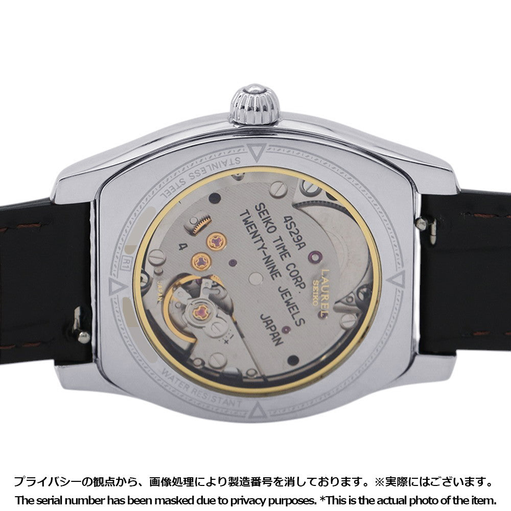 SEIKO Laurel Power Reserve H42mm×W34mm Stainless Steel Leather White Dial4S29-5000