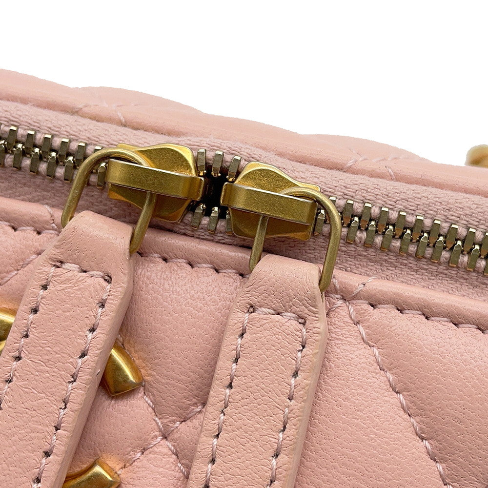 CHANEL Matelasse Camellia Vanity Chainshoulder Bag PinkAP3301 Lambskin