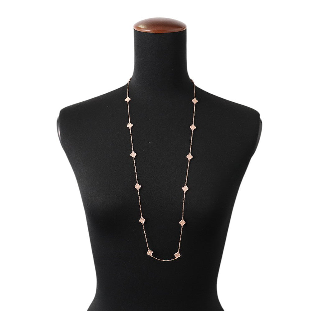 Van Cleef & Arpels Sweet Alhambra Long Necklace 16 motifsVCARO8DG00 18K Pink Gold