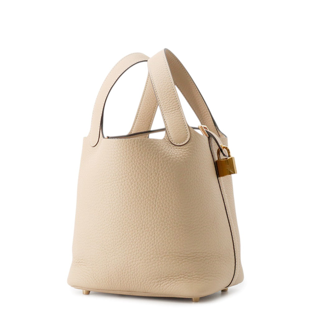 HERMES Picotin Lock Trench Taurillon Clemence Size PM