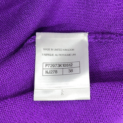 CHANEL Rhinestone Cardigan Size 38 PurpleP72973 Cashmere99% Polyurethane1% Rhinestone