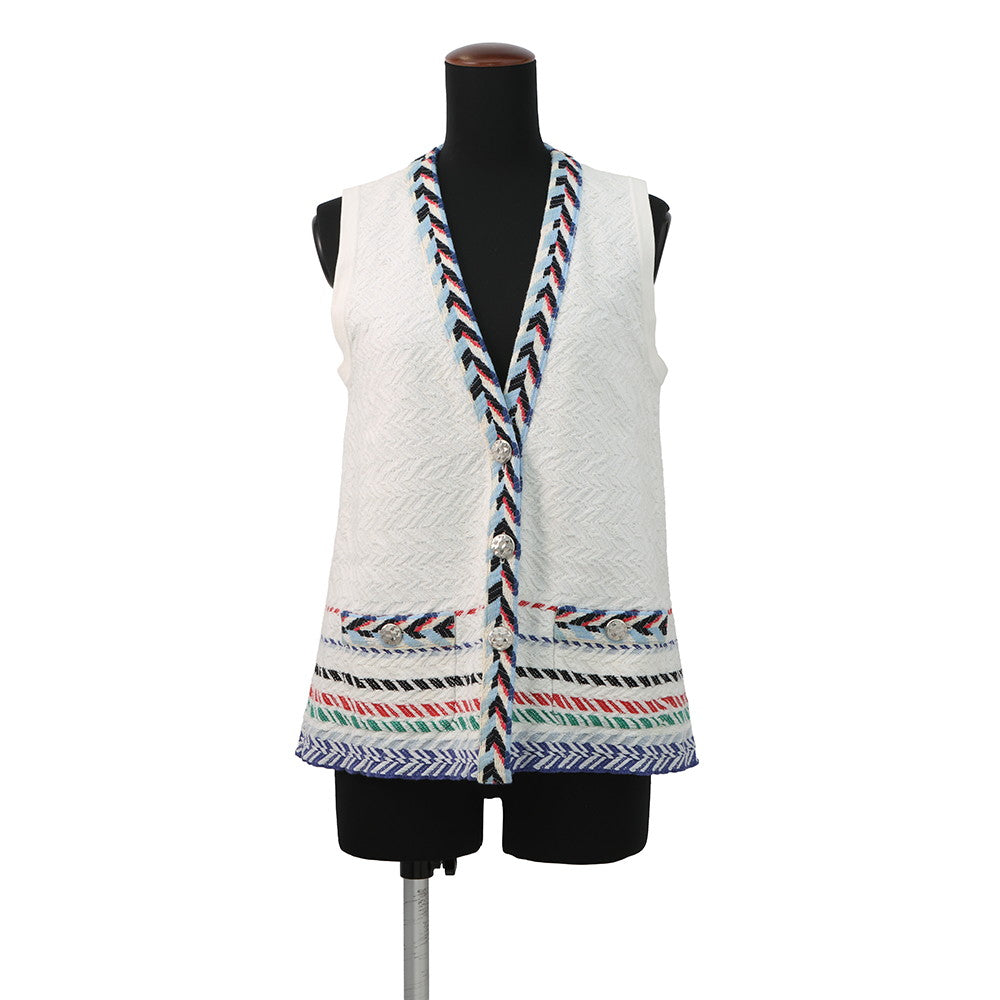 CHANEL Best Size 38 White/MulticolorP54119 Cotton97% Rayon2% Polyester1%