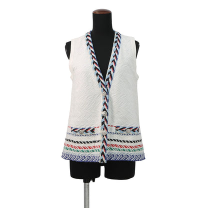 CHANEL Best Size 38 White/MulticolorP54119 Cotton97% Rayon2% Polyester1%