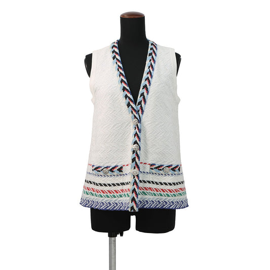 CHANEL Best Size 38 White/MulticolorP54119 Cotton97% Rayon2% Polyester1%
