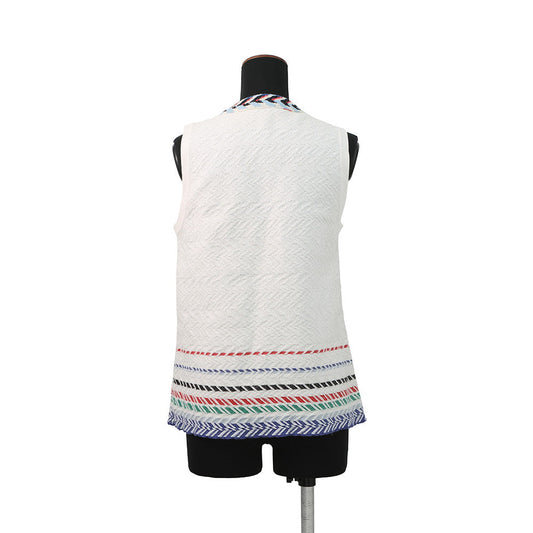 CHANEL Best Size 38 White/MulticolorP54119 Cotton97% Rayon2% Polyester1%