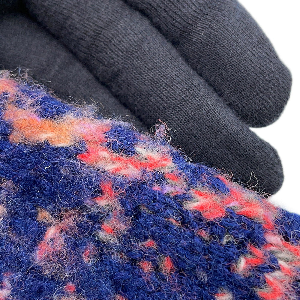 CHANEL Tweed KnitJacket Size 38 Navy/Pink/MulticolorP72941 Cashmere65% Wool 31% Nylon4%