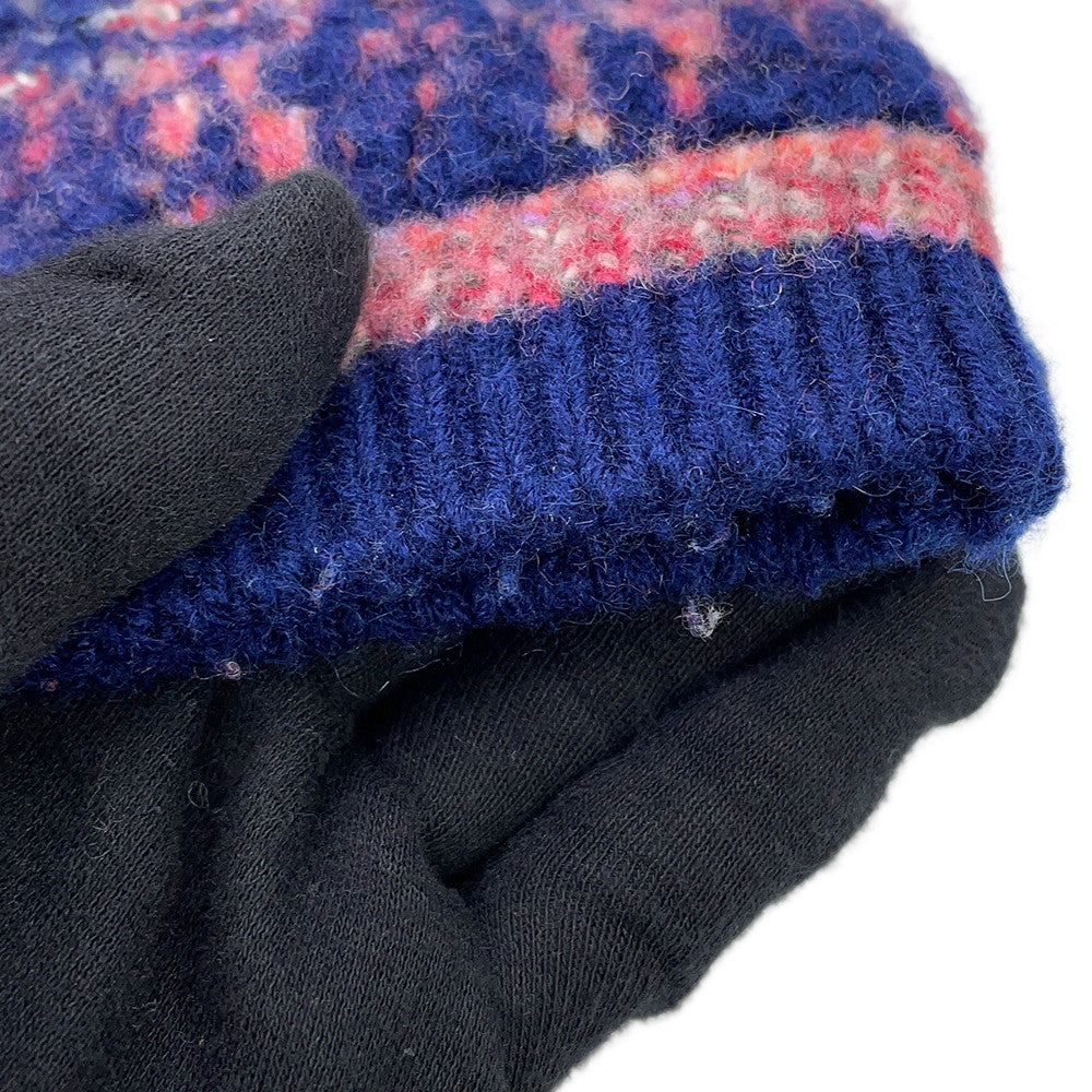 CHANEL Tweed KnitJacket Size 38 Navy/Pink/MulticolorP72941 Cashmere65% Wool 31% Nylon4%