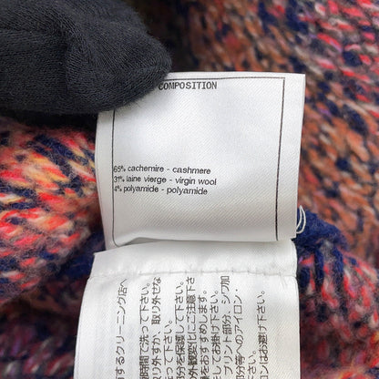 CHANEL Tweed KnitJacket Size 38 Navy/Pink/MulticolorP72941 Cashmere65% Wool 31% Nylon4%