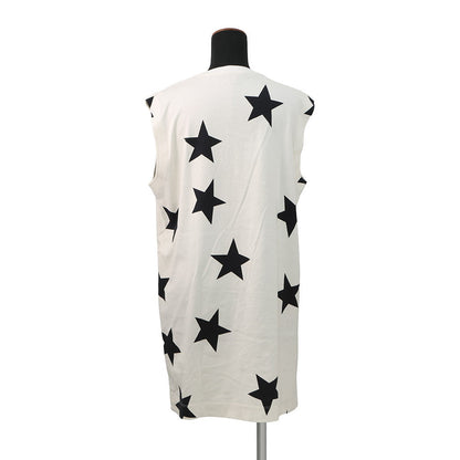 LOUIS VUITTON LV Logo Star Chain Dress Size M White/Black Cotton100%