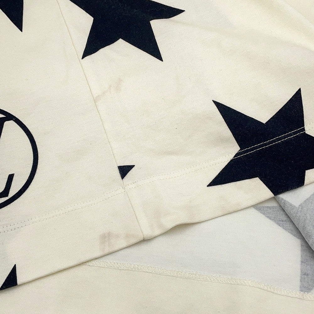 LOUIS VUITTON LV Logo Star Chain Dress Size M White/Black Cotton100%