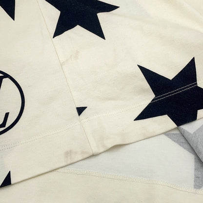 LOUIS VUITTON LV Logo Star Chain Dress Size M White/Black Cotton100%