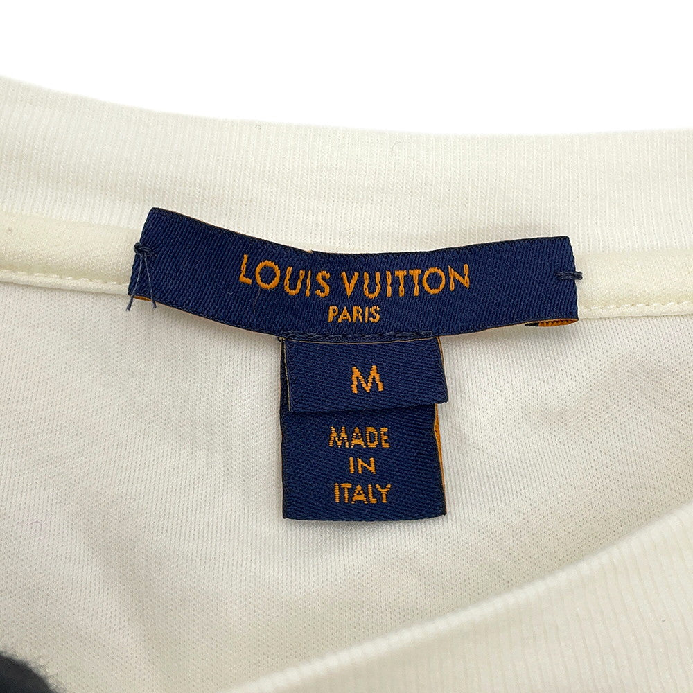 LOUIS VUITTON LV Logo Star Chain Dress Size M White/Black Cotton100%