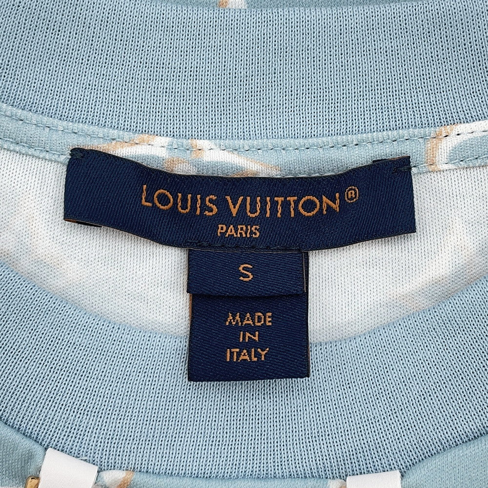 LOUIS VUITTON Monogram T-shirt dress Size S Light Blue1ABYHV Cotton100%