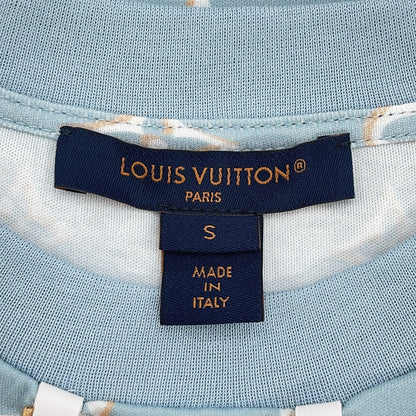 LOUIS VUITTON Monogram T-shirt dress Size S Light Blue1ABYHV Cotton100%