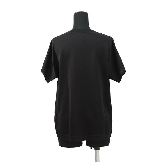 HERMES Twillaine Chaine d'Ancre Top Size 36 Black/White2E2826DS Silk100%