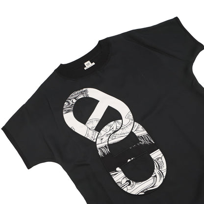 HERMES Twillaine Chaine d'Ancre Top Size 36 Black/White2E2826DS Silk100%