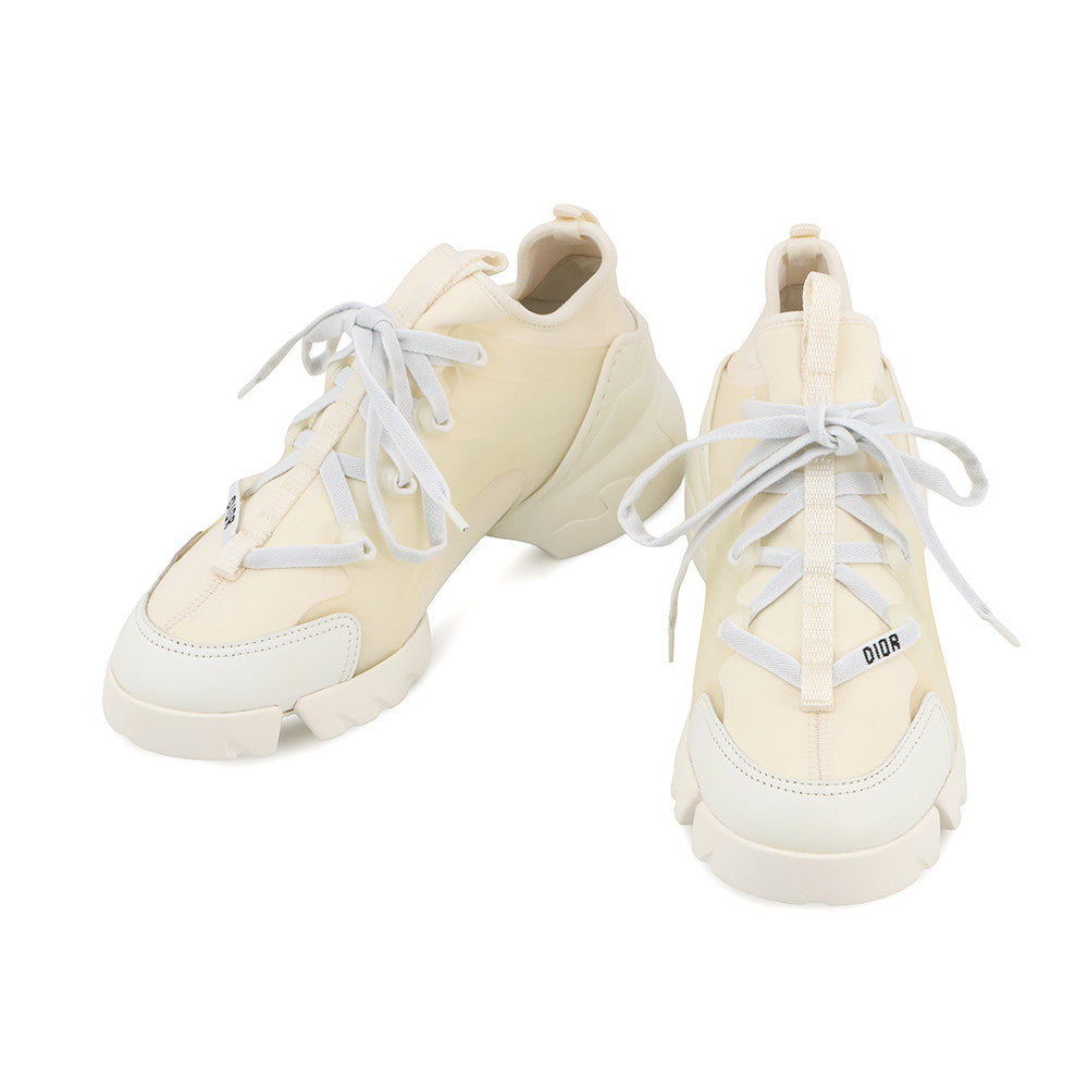 Dior D-Connect Sneakers IvoryKCK222NGG Rubber Fabric Size 36