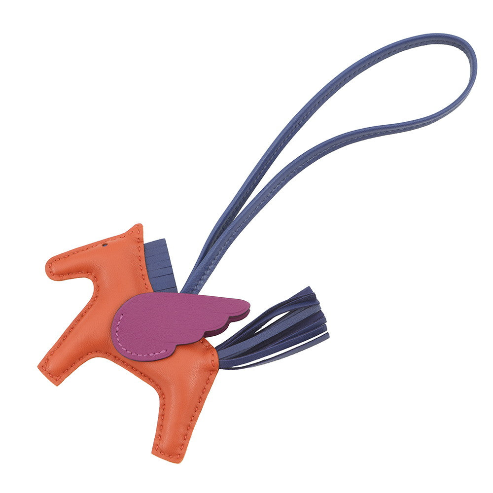 HERMES Rodeo Pegasus Cornelian/Anemone/Blue Saphir Lambskin Size PM