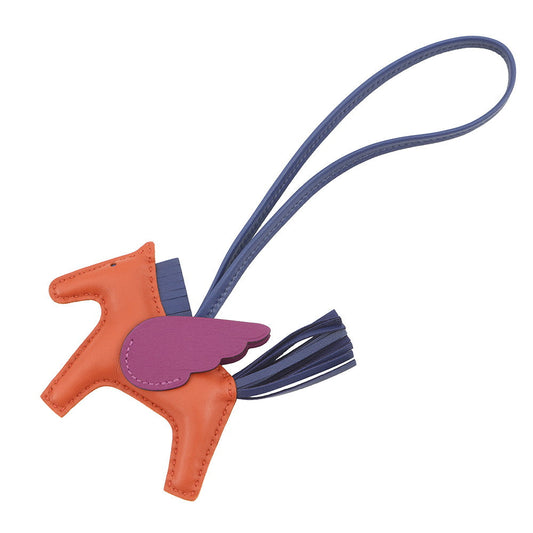 HERMES Rodeo Pegasus Cornelian/Anemone/Blue Saphir Lambskin Size PM