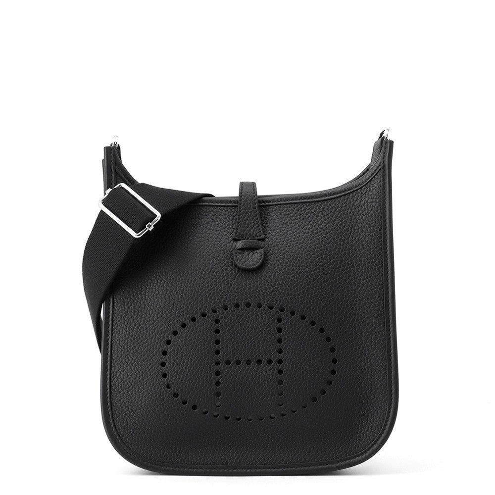 HERMES Evelyne3 Black Taurillon Clemence Size 23