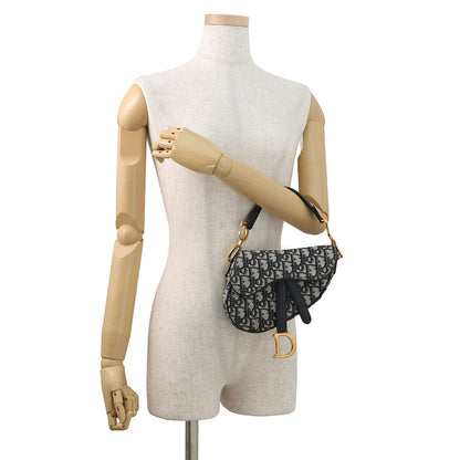 Dior Oblique saddlebag Navy/BeigeM0456CTZQ Canvas Leather Size Mini
